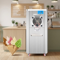 Mesin Es Krim Komersial Baru dari Stainless Steel, 3 Rasa, Es Krim Keras & Lembut, Susu & Air, Tipe Lantai, Dijual