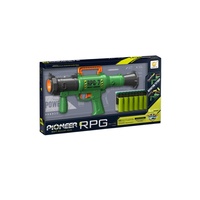 Vente flash - Pistolet à balles molles RPG à éjection manuelle, lanceur de fléchettes en mousse plastique, jouet de tir réaliste, jeu de plein air, cadeau pour garçons de 5 à 7 ans