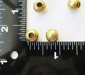 Большие отверстия 4 мм полые латунные бусины 10 мм круглые разделительные бусины - Product Image 4