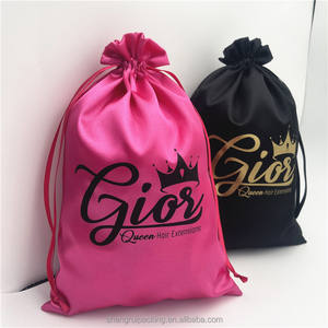 Borsa da imballaggio in raso di capelli vergini crudi 100% borse di raso di lusso per fasci di capelli onde e scoppi borsa per la conservazione di parrucche di seta - Product Image 1