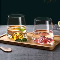 Verre à mousse en verre borosilicaté de haute qualité, modèle Iceberg, tasse volcanique, verre à eau transparent pour la maison, couleur électroplaquée, commande directe
