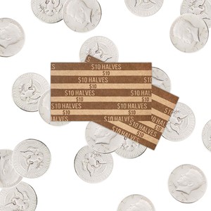 Enveloppes pour pièces de monnaie en nickel brun (10 demi-douilles) avec papier kraft de qualité supérieure et codage couleur ABA pour la manipulation des banques et de l'argent liquide - Product Image 5
