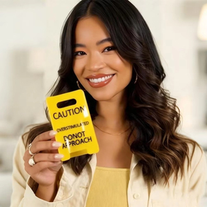 Pince à cheveux LM « Attention : Surstimulé » – Ne pas s'approcher, cheveux épais – Clips amusants en plastique jaune – Cadeau décontracté - Product Image 6