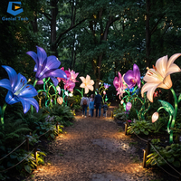 Festival des lanternes botaniques fantastiques clé en main, installation de lanternes de jardin mondial, fabricant de décorations florales géantes pour parcs extérieurs