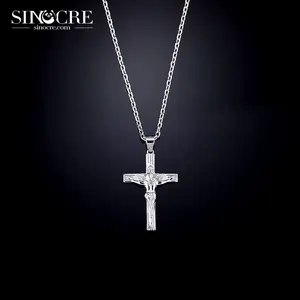 Best Company 92.5 Silver Cross Chains Mens Necklace