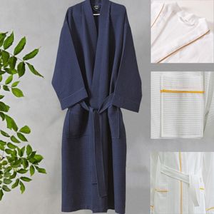 <span class=keywords><strong>Accappatoio</strong></span> Waffle in cotone 100% <span class=keywords><strong>con</strong></span> <span class=keywords><strong>collo</strong></span> <span class=keywords><strong>a</strong></span> <span class=keywords><strong>scialle</strong></span> e logo ricamo personalizzato Waffle <span class=keywords><strong>accappatoio</strong></span> - Product Image 3