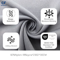 Tissu pour pantalon de yoga : Tissu brossé double face en nylon-spandex avec sensation de peau nue - Matière athlétique très élastique et douce