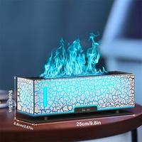 Diffuseur d'arômes à flamme améliorée, humidificateur à impulsion à brume froide, anti-fumée, anti-poussière, capacité 2L, silencieux, avec minuterie automatique, pour la maison, en plastique