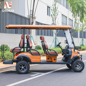 Carro de golf utilitario para 6 pasajeros sin levantar, eléctrico con espacio de carga - Product Image 2