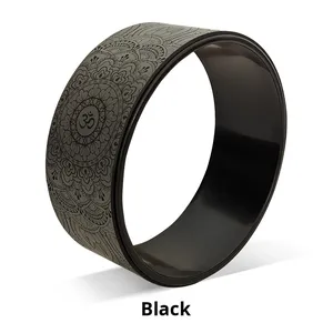 ล้อโยคะทำจากยางคอร์กและพลาสติก PP ขนาด 32*12.5 ซม. แบบพกพา สำหรับบริหารหลัง ช่วยยืดหลัง รองรับการฝึกพิลาทิส - Product Image 6