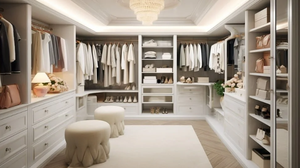 PRIMA Custom ized U-förmige begehbare Kleider schrank Organisatoren Ankleide zimmer Kleider schrank System Modulare Schlafzimmer Kleider schrank - Product Image 3