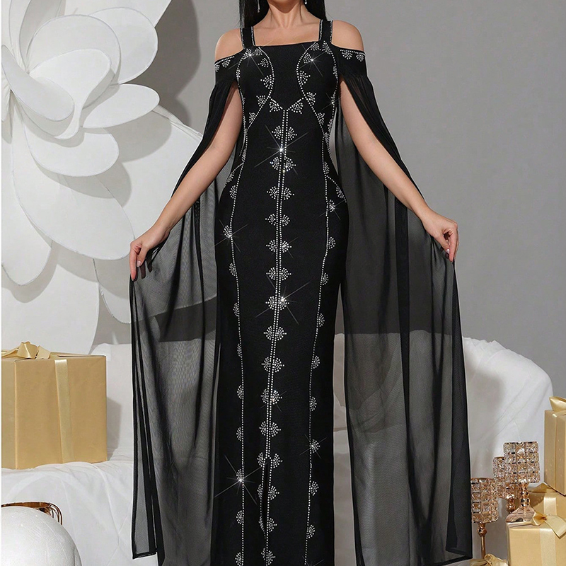 Buy In Bulk Muslim Wedding Guest Dresses Luxurious Sequins & Embroidery |  Alibaba.com