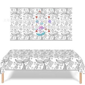 Ensemble de nappe en papier jetable à thème de Pâques pour enfants, décoration de fête, conception d'ingénierie animale, bricolage - Product Image 2