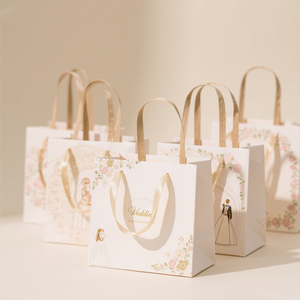 Custom Bunny Prints <strong>Easter</strong> Egg Hunt Kraft Paper <strong>Gift</strong> <strong>Bags</strong> Fast Shipping for Pastel Spring Colors Bulk Order - Product Image 4