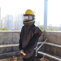 Nouveau casque de sablage BSTEC ABS certifié CE EN397:2012 pour la peinture et la pulvérisation avec cape, 2,2 kg