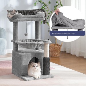 Bahan Sisal Modern bingkai panjat menara pohon kucing dan tiang penggaruk untuk liburan Natal Produk kucing tahan lama - Product Image 3