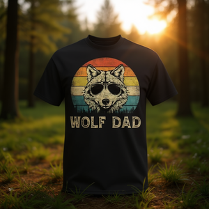 Camiseta vintage Wolf Dad para amantes de los lobos, regalo del día del padre - Product Image 3