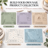 Tapis anti-dérapant en silicone pour les ongles, tampon inversé pour la pratique de la formation en salon