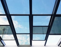 Décoration de plafond en verre trempé pour toit, verre décoratif pour toit, toit en verre rétractable