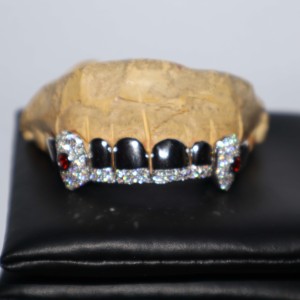 Vvs Moissanite ghiacciato argento Grillz su misura denti d'oro Grillz Hip Hop rotondo taglio brillante diamante Grillz con Kit di stampo - Product Image 5