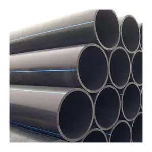 高品质聚乙烯pe100 pn1.25 1200毫米1400毫米1500毫米1600毫米黑色hdpe水管蓝线