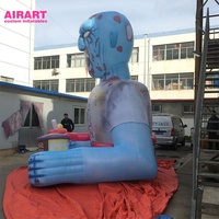 Ballon de zombie bleu gonflable à thème d'halloween de taille géante; Prix bon marché de haute qualité