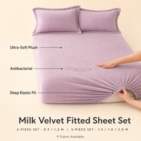 Parure de draps ajustés en flanelle pour l'automne et l'hiver, housse de matelas et taie d'oreiller brodées avec lettres, bande élastique 360°