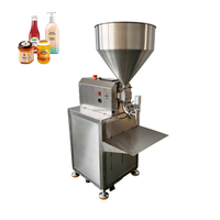 Machine de dosage de liquides semi-automatique de table fiable avec table de travail en acier inoxydable pour le remplissage de cosmétiques, lotions et crèmes