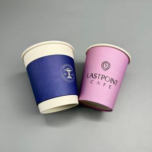 แก้วกาแฟกระดาษแบบใช้แล้วทิ้งพร้อมลวดลายโลโก้คุณภาพสูงที่ปรับแต่งได้ - Product Image 6