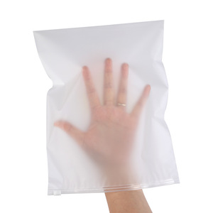 Clothing Zipper Bags PE Transparent Frosted Rectangle Lightweight Inner Packaging Customizable Clothing Organizer - Product Image 1