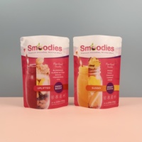 Pochettes personnalisées imprimées en plastique alimentaire réutilisables pour liquides, avec soufflet, pour emballage alimentaire, jus, avec bec verseur, pour le stockage et le remplissage de lait et aliments pour animaux de compagnie