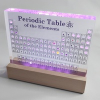Neues Perioden system Echte Elemente im bemerkens werten Lern werkzeug Klares Acryl-Perioden system mit Element proben