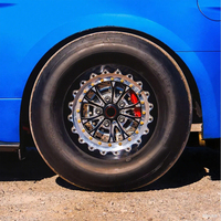 Jantes Beadlock forgées et usinées sur mesure, noir brillant, 15, 16, 17, 18 pouces, 5x120, 5x114.3, 17x10, 15x10, type Drag, pour Ford Mustang Corvette