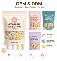 Sachets refermables de 17,6 oz en forme d'astronaute, confiseries en cire aux saveurs de fruits assorties, friandises pour fêtes d'enfants, qualité alimentaire, marque privée
