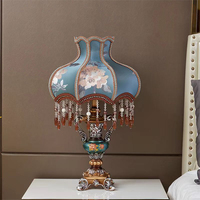 Lampe de table européenne luxueuse pour salon, chambre, bureau, villa, hôtels, LED, rétro, créative, lampe de chevet, lampe de bureau