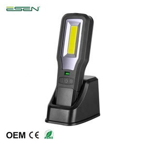 Lampada da lavoro a led cob ricaricabile di emergenza wen 550LM con base di ricarica e magnetica - Product Image 1