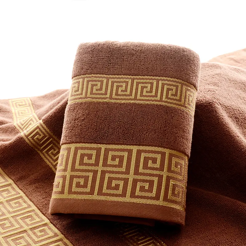 SunnyHope Silky Hand-feel Face Hand Towel Custom Logo Solid Geometric Jacquard Towel Cotton Face Towel For Daily Use