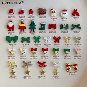 Noël flocon de neige renne cloche Nail Art décoration alliage 3D conceptions festif Art fournitures ongles breloques en gros - Product Image 2