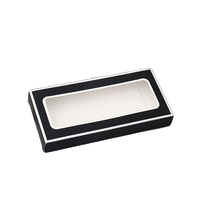 Boîtes rigides recyclables de haute qualité en carton ondulé noir, avec éponge, laminage brillant, gaufrage à chaud or, logo personnalisé, forme personnalisée