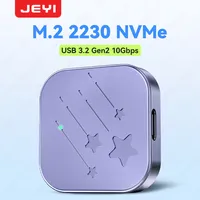 JEYI Aluminium NVMe M.2 2230 SSD Enclosure USB 3.2 10Gbps Mendukung 4TB untuk NVMe PCIe SSD Portabel