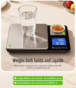 Báscula Digital Electrónica Ovalada de Acero Inoxidable para Repostería con Funciones de Tara, Conversión de Unidades, Conteo y Calibración, Funciona con Batería - Product Image 4