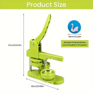 Kit de máquina para hacer botones verdes con piezas de botones, imágenes, <span class=keywords><strong>cortador</strong></span> circular, suministros de herramientas prácticas profesionales para hacer joyas - Product Image 3