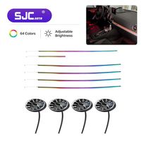 Kit de mise à niveau de bande lumineuse d'ambiance SJC pour Audi Q2L, éclairage LED multicolore pour aérateurs, décoration intérieure, ambiance automobile, produit phare