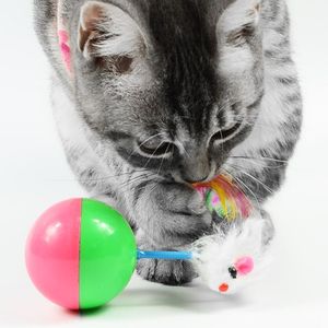 <b>Cat</b> Roly Poly <b>Toy</b> Feather Mouse Boredom Buster <b>Interactive</b> Pet <b>Toy</b> For Kittens And <b>Cats</b> - Product Image 4