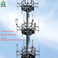 Torre Monopolo de Altura Personalizada, Mástil Monopolo de Acero Q355B para Proyectos de Estaciones Base de Comunicación Celular