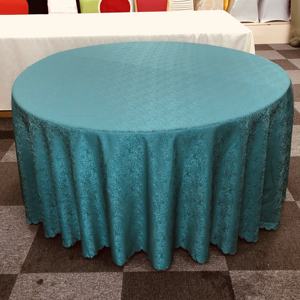Mantel de tela de poliéster Premium Damasco mantel verde azulado oscuro para boda fiesta banquete eventos Hotel restaurante - Product Image 3
