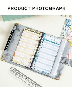 Wholesale Pu Leather <b>Notebook</b> A4 Budget Binder Planner With Cash Envelopes Budget Sheet <b>Set</b> - Product Image 5