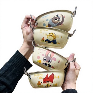 Offre Spéciale – Bol alimentaire pour enfants Zootopia en acier inoxydable à double poignée, style mignon, haute esthétique, cadeau d'anniversaire, usage quotidien - Product Image 4