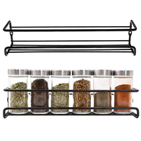 Étagère à épices murale moderne en métal sans perçage pour porte d'armoire de cuisine