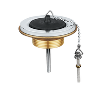 Robinet de salle de bain chromé moderne en promotion, avec bonde de lavabo G1-1/2" et bouchon en caoutchouc pour évacuation, installation facile et nettoyage simplifié